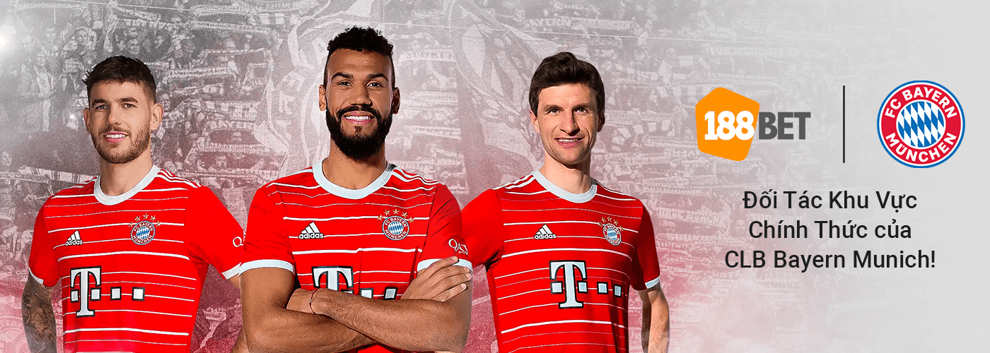 188BET – Đối Tác Khu Vực Chính Thức CLB Bayern Munich 188BET – Đối Tác Khu Vực Chính Thức CLB Bayern Munich