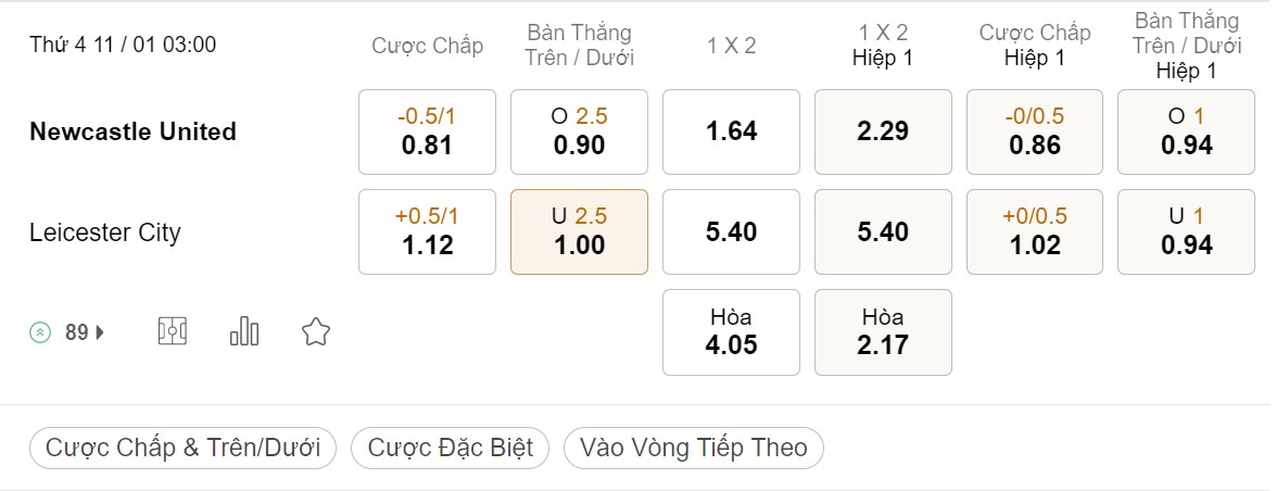Soi kèo Newcastle vs Leicester City, 03h00, FA Cup