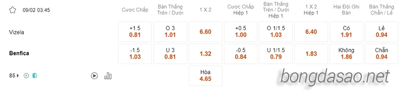 Nhận định soi kèo Vizela vs Benfica, 03h45 ngày 09.02-2