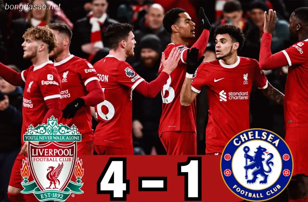 Kết quả bóng đá ngày 01/02: LFC Liverpool vùi dập Chelsea