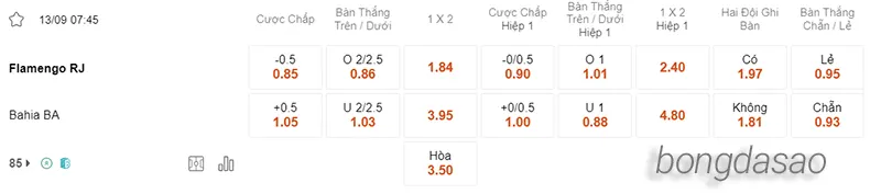 Nhận định soi kèo Flamengo vs Bahia, 07h45 ngày 13.09 2