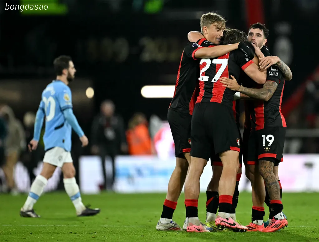 Kết quả vòng 10 Premier League: Bournemouth vs Man City