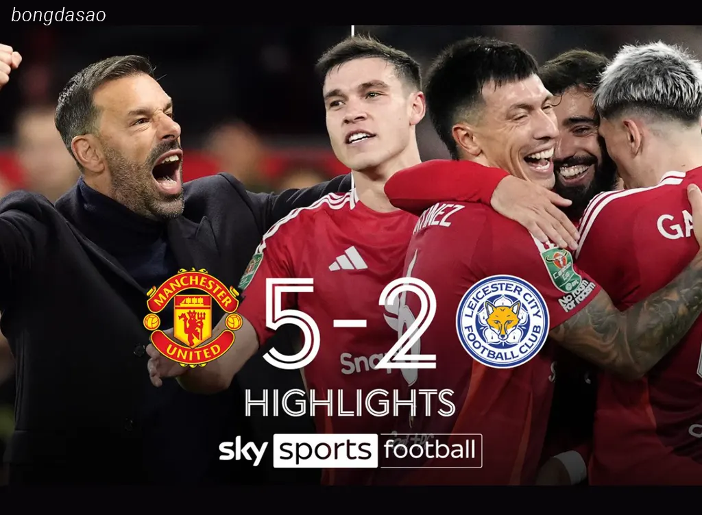 Kết quả vòng 4 Carabao Cup: Man United 5-2 Leicestero City