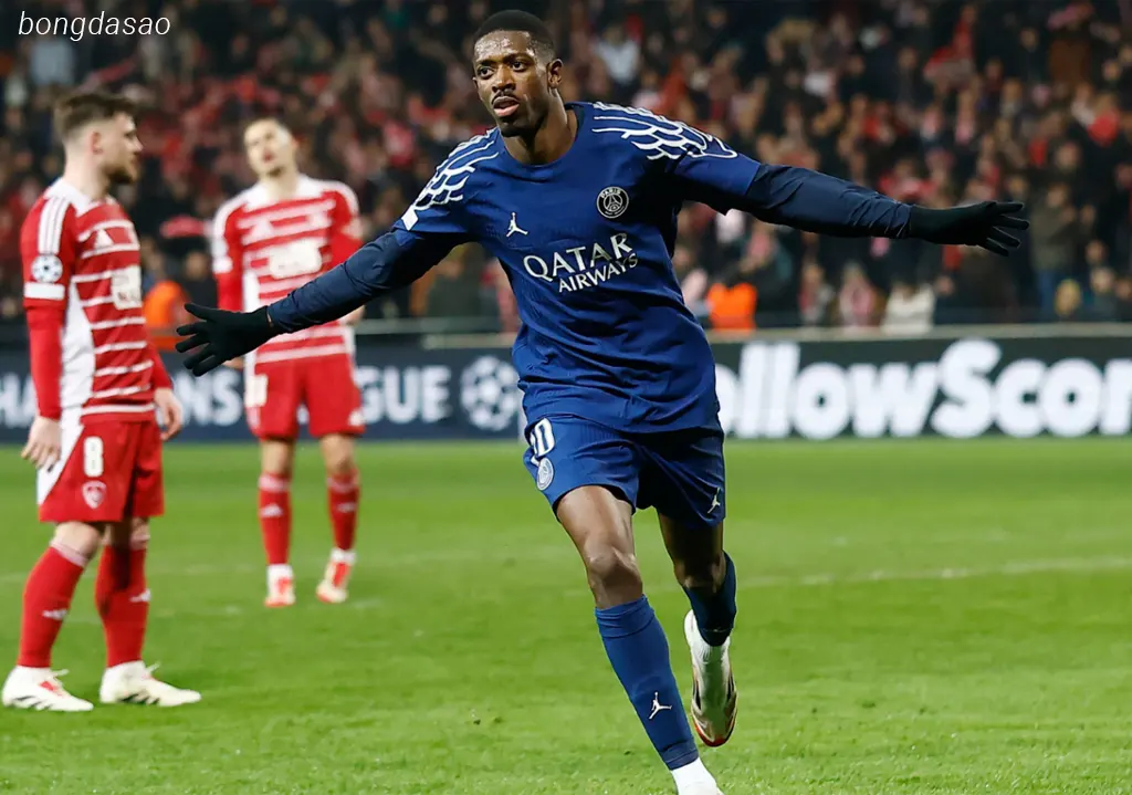 Kết quả lượt đi play-off Champions League: PSG hủy diệt Brest