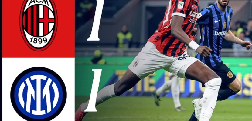 Kết quả bán kết lượt đi Coppa Italia: Milan cầm chân Inter