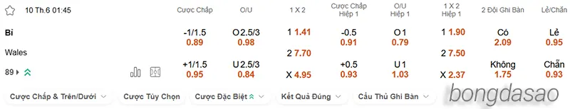Nhận định soi kèo Bỉ vs Wales, 01h45 ngày 10.06 2