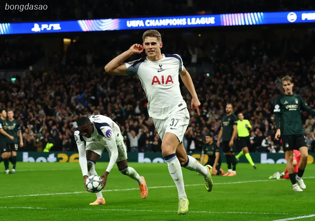 Kết quả Champions League ngày 05/11: Tottenham vs Copenhagen